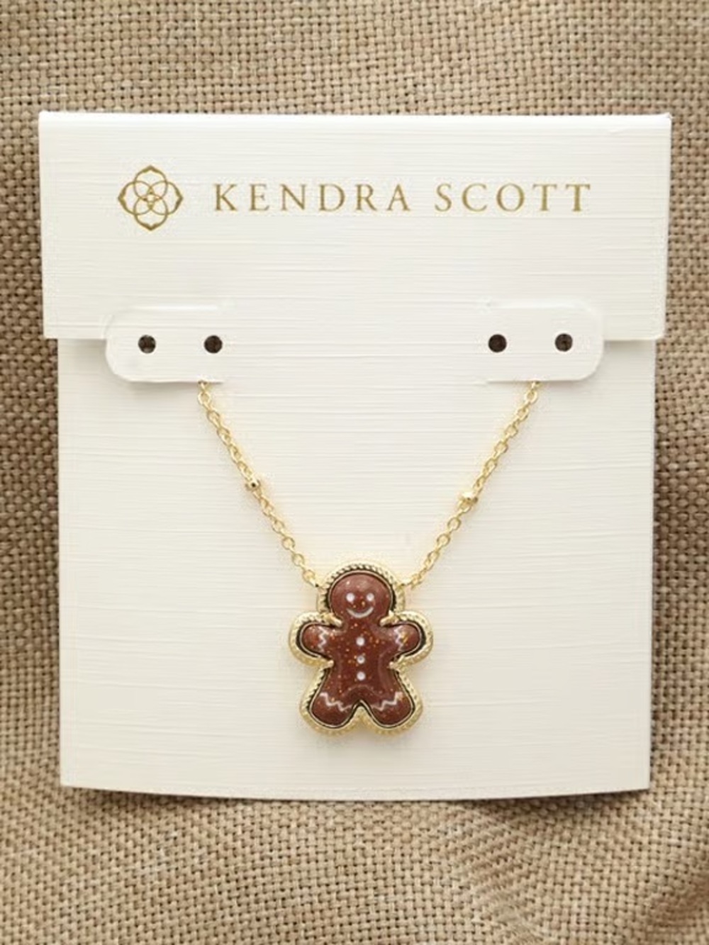 Kendra Scott Gold-Tone Gingerbread Pendant Necklace in Brown